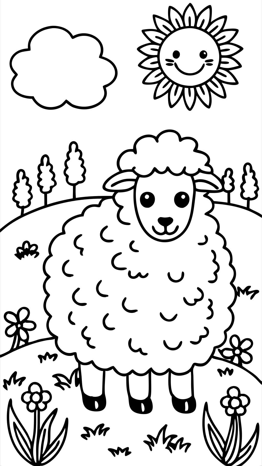 coloring page sheep